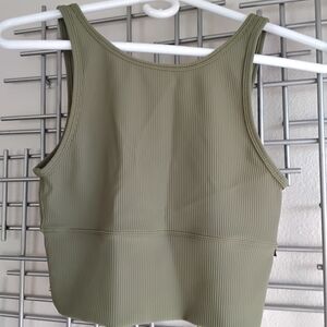 Lululemon Athletica Sage Green Ribbed Tank Top